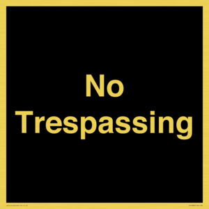 No Trespassing